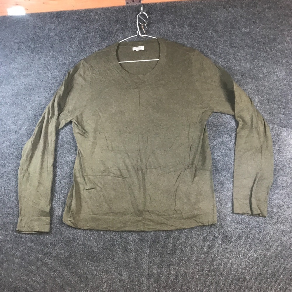 J.Crew Teddie Sweater Womens XL Green Good Tight Knit Crew Neck CF165